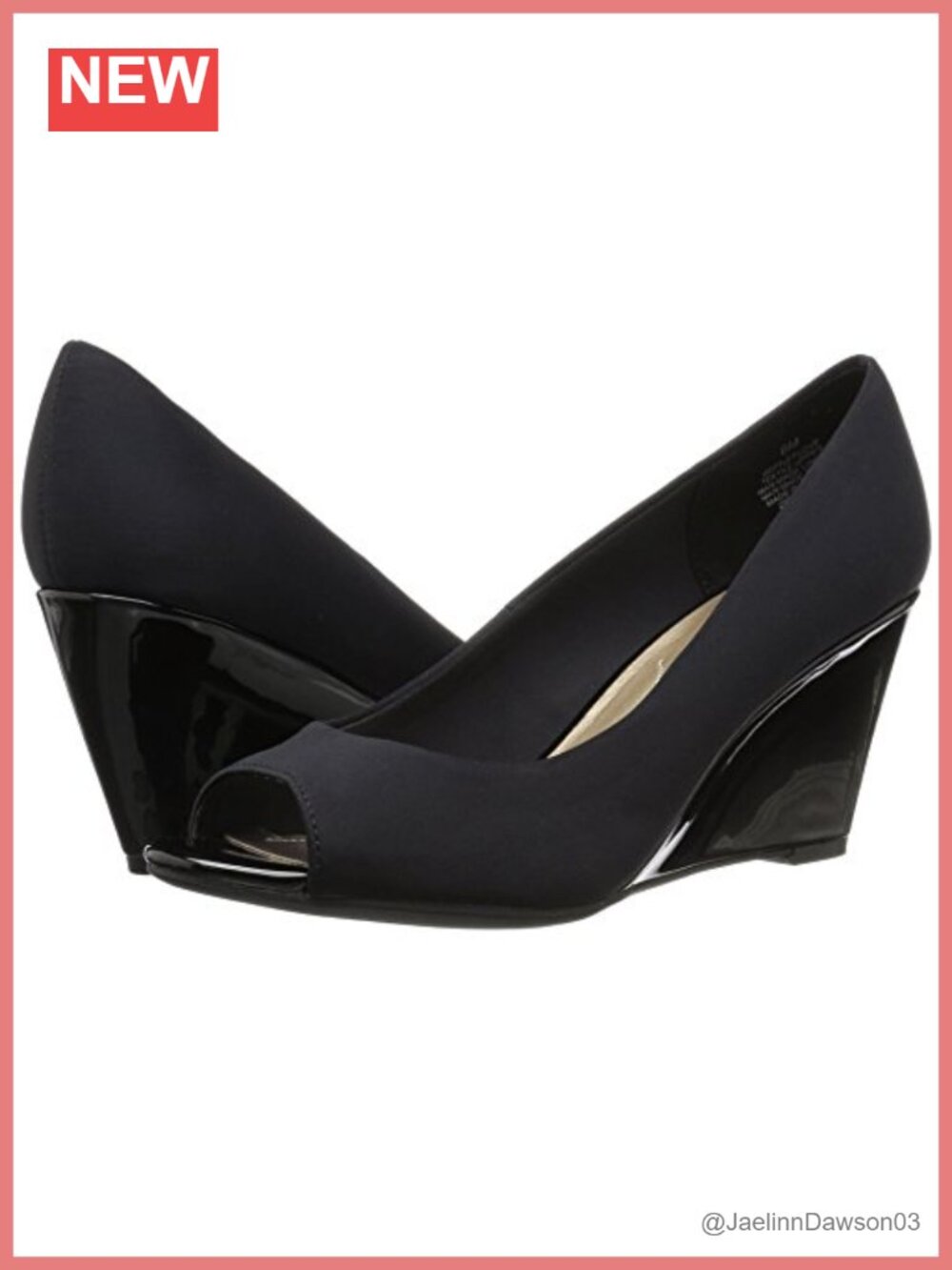 Wedge Heel Pumps Almond Open Toe Faux Patent Heels for Women